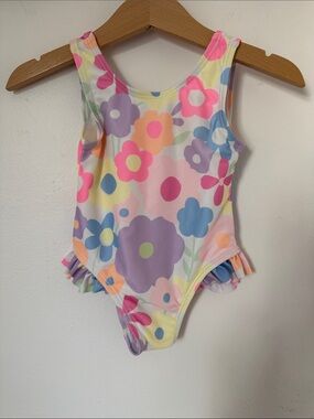Primark Baby 0-3 months Girls Floral One-Piece Swimsuit in Pastel Multicolor